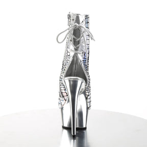 DELIGHT-1018HG Silver Calf High Peep Toe Boots