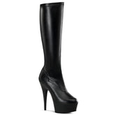 DELIGHT-2000 Black Knee High Boots