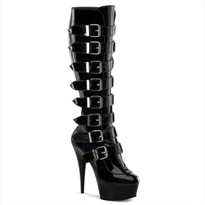 DELIGHT-2049 Black Knee High Boots