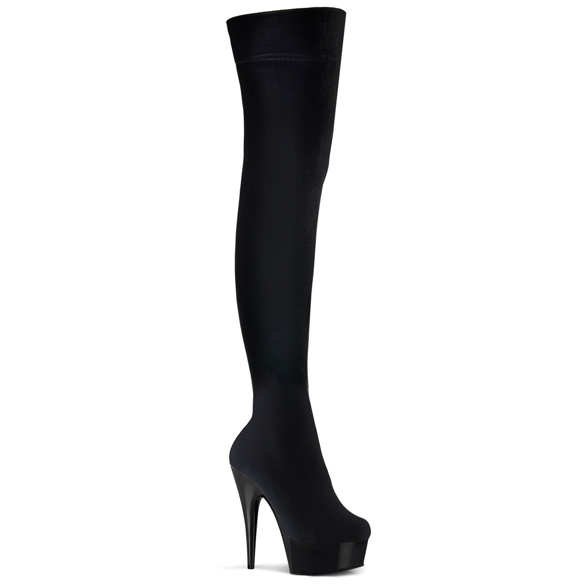 DELIGHT-3002 Black Thigh High Boots
