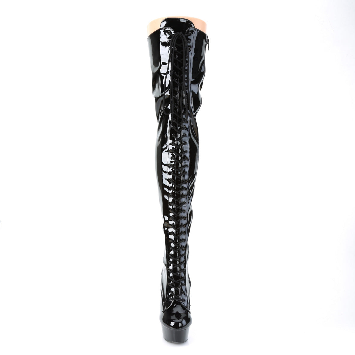 DELIGHT-3023 Black Thigh High Boots