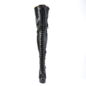 DELIGHT-3023 Black Thigh High Boots