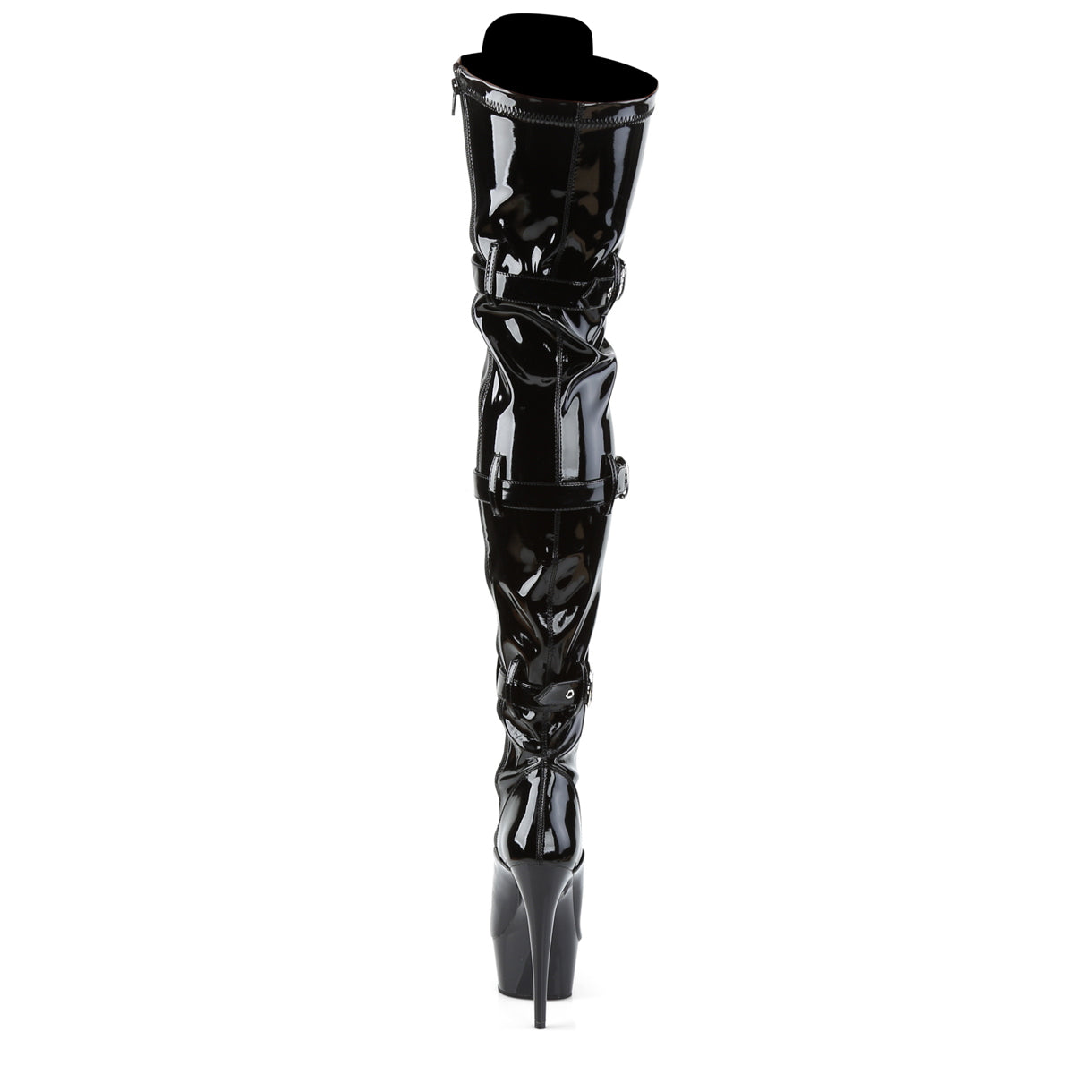 DELIGHT-3028 Black Thigh High Boots