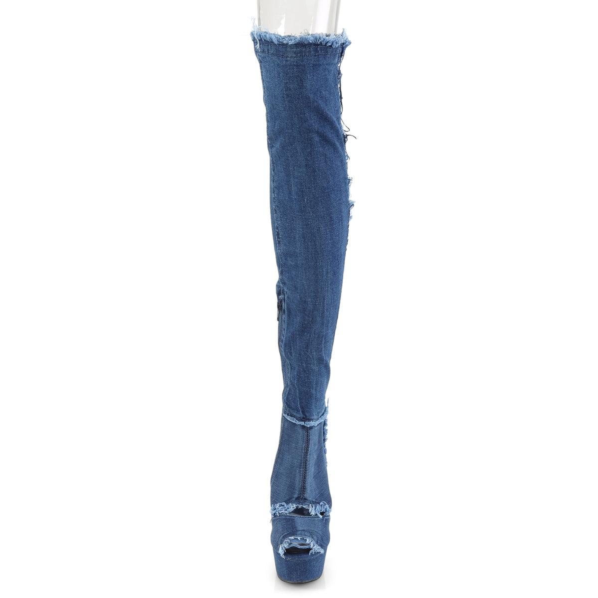 DELIGHT-3030 Blue Thigh High Boots