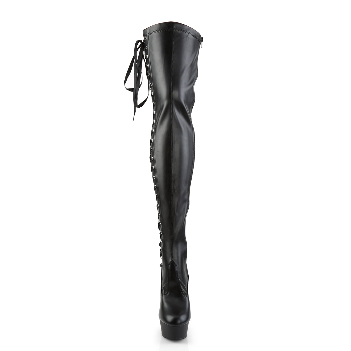 DELIGHT-3050 Black Thigh High Boots