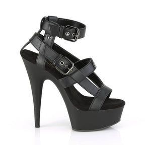 DELIGHT-637 Black Ankle Sandal High Heel