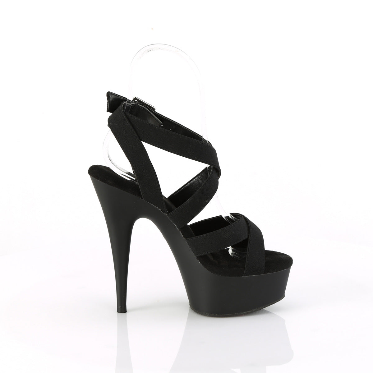 DELIGHT-638 Black Ankle Sandal High Heel