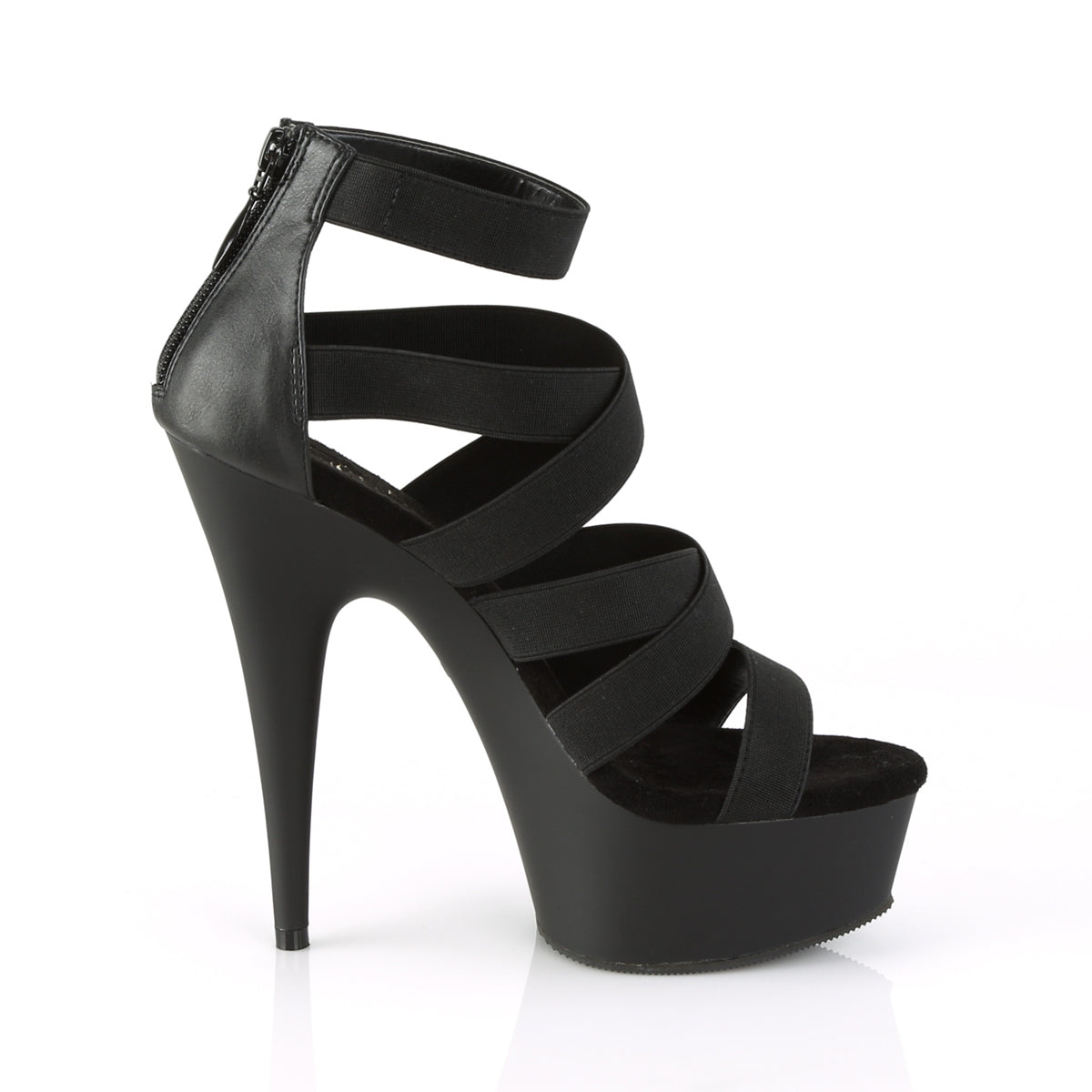DELIGHT-659 Black Ankle Sandal High Heel