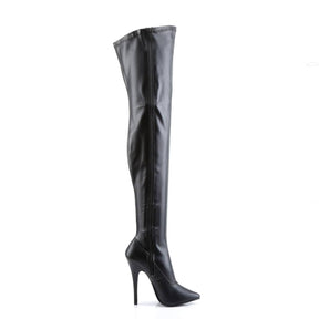 DOMINA-3000 Black Thigh High Boots