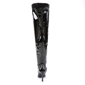 Dominatrix 3024X Thigh High Black Wide Fitting Boots