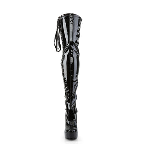 ELECTRA-3050 Black Thigh High Boots