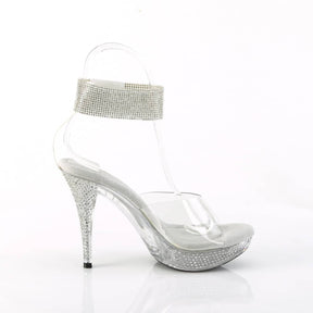 ELEGANT-442 Clear Ankle Peep Toe High Heel