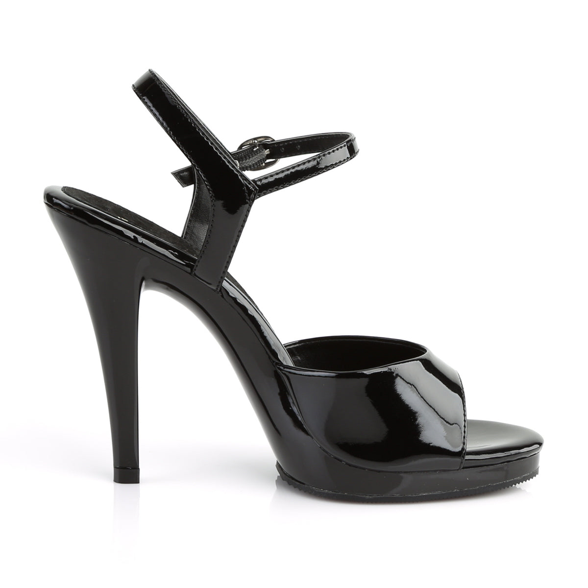 FLAIR-409 Black Ankle Sandal High Heel