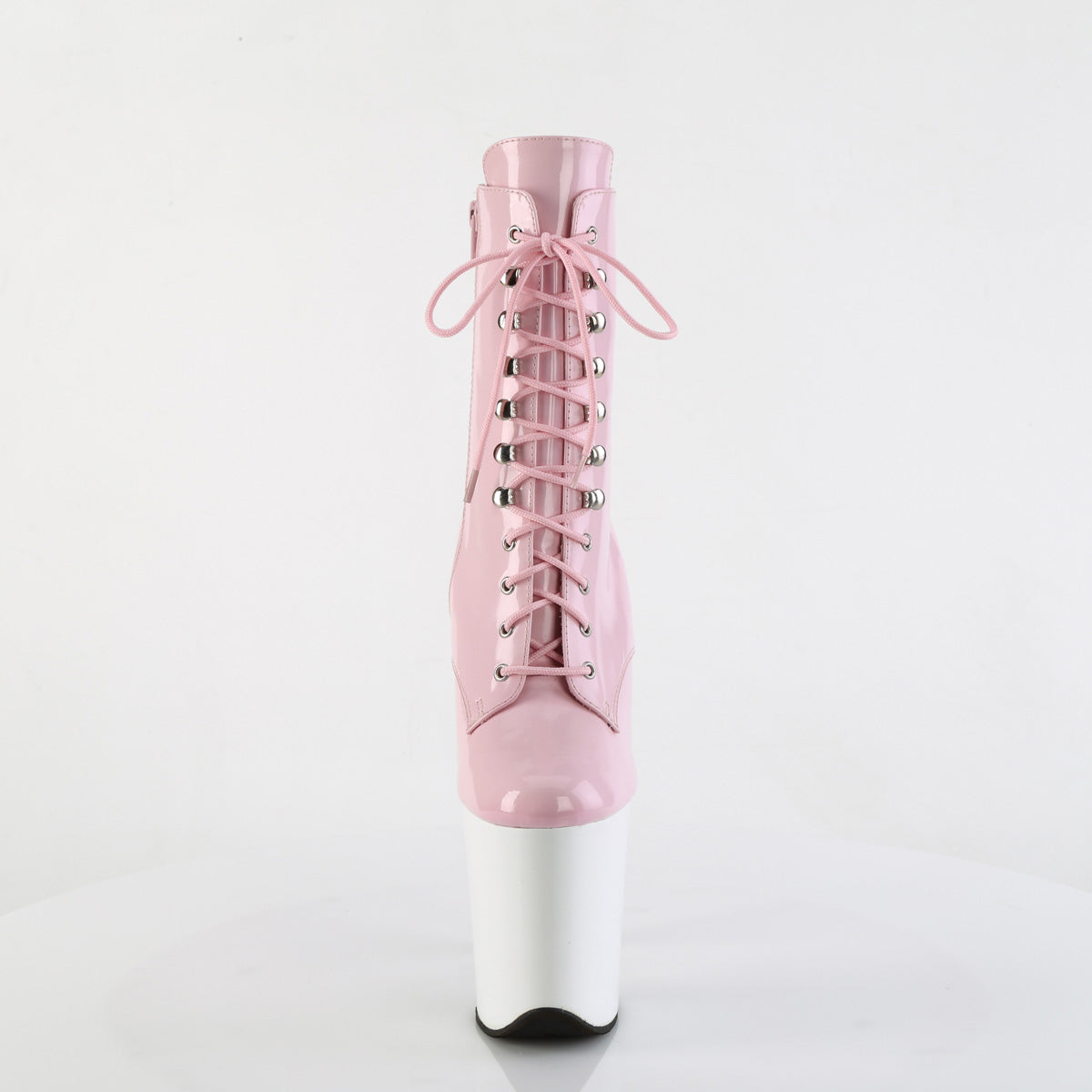 FLAMINGO-1020 Pink & White Calf High Boots