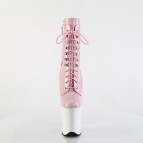 FLAMINGO-1020 Pink & White Calf High Boots