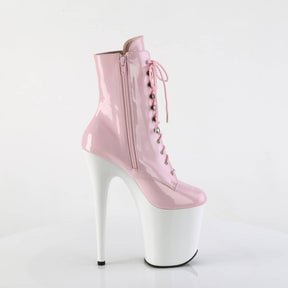 FLAMINGO-1020 Pink & White Calf High Boots