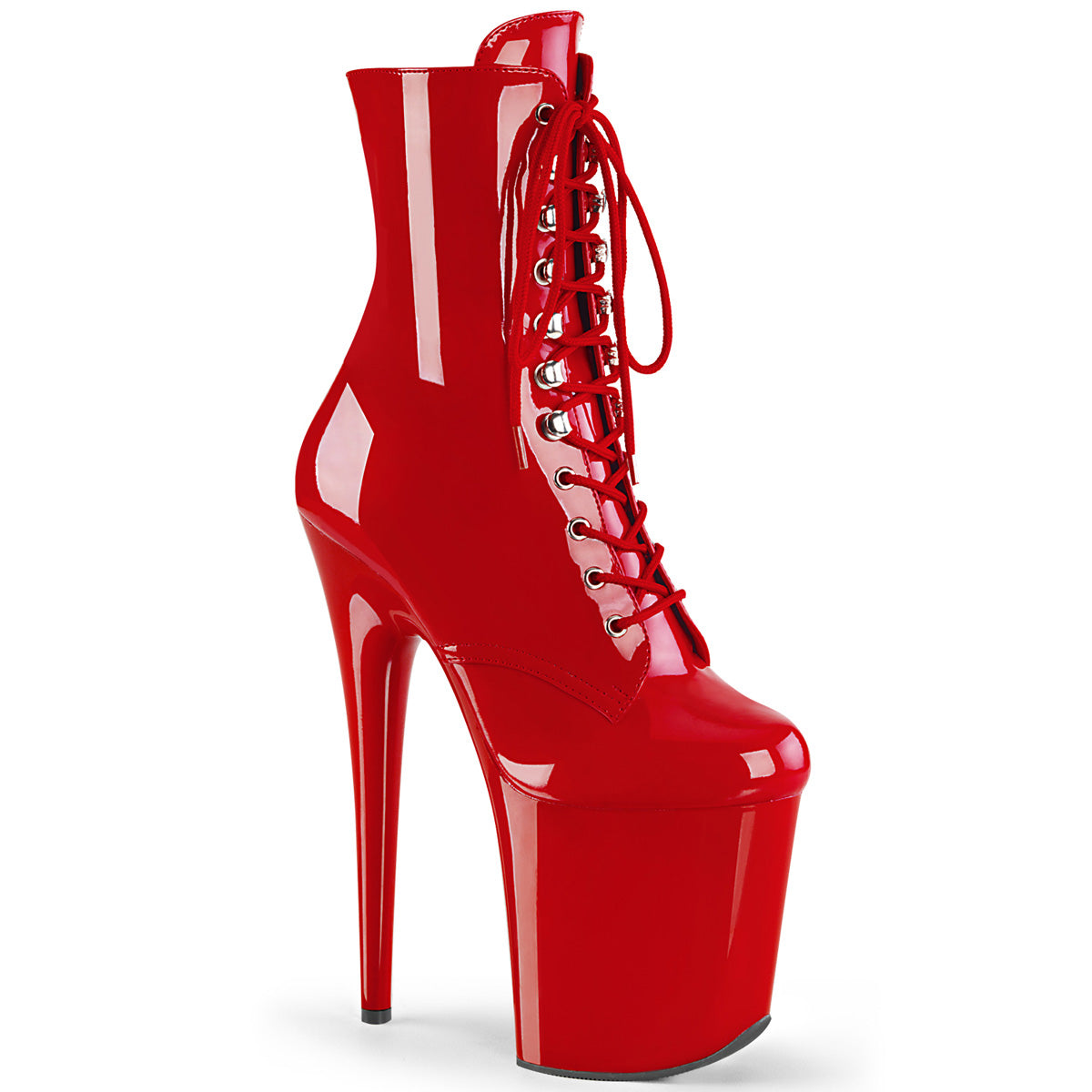 FLAMINGO-1020 Red 8 Inch Heel Boots