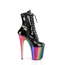 FLAMINGO-1020RC Black & Multi Colour Calf High Boots