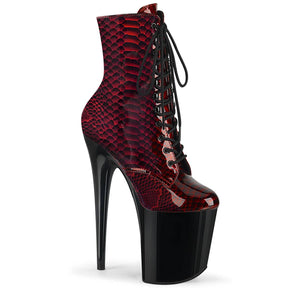 FLAMINGO-1020SP Black & Burgundy Calf High Boots