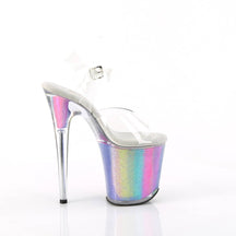 FLAMINGO-808RG-01 Clear & Multi Colour Ankle Peep Toe High Heel