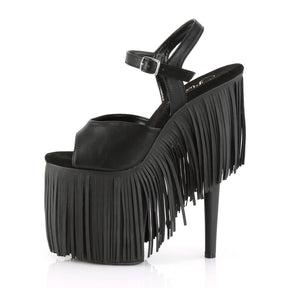 FLAMINGO-809FRG Black Ankle Peep Toe High Heel