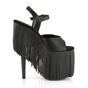 FLAMINGO-809FRG Black Ankle Peep Toe High Heel