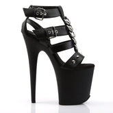 FLAMINGO-858 Black Ankle T-Strap High Heel