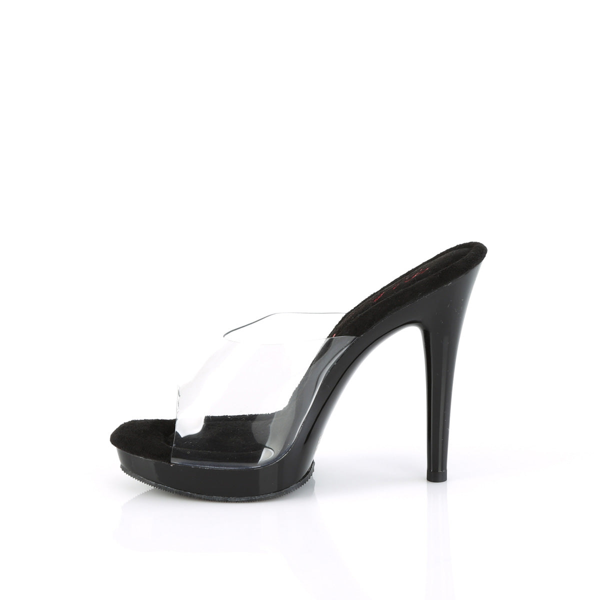 GLORY-501 Black & Clear Slide High Heel