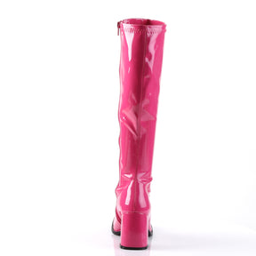 GOGO-300 Pink Knee High Boots