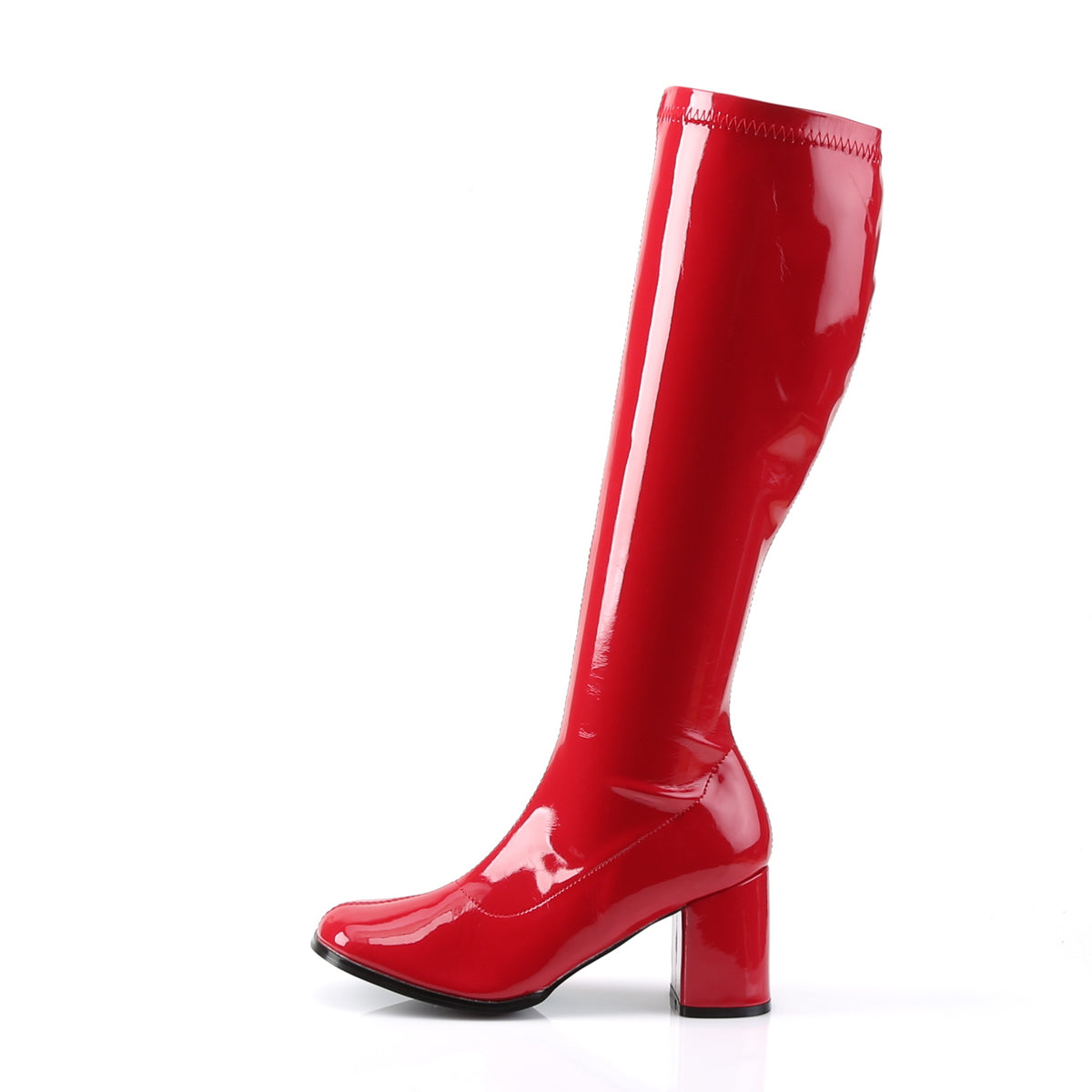 GOGO-300 Red Knee High Boots
