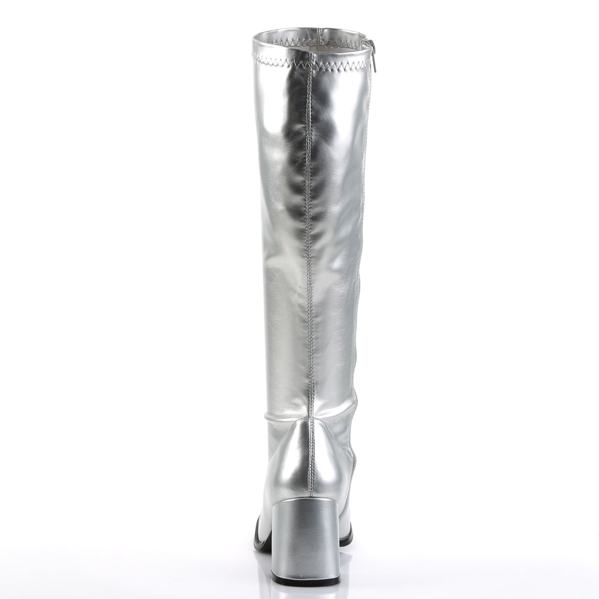 GOGO-300 Silver Knee High Boots