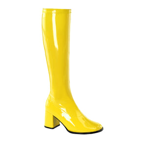 GOGO-300 Yellow Knee High Boots