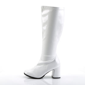 GOGO-300X White Knee High Boots