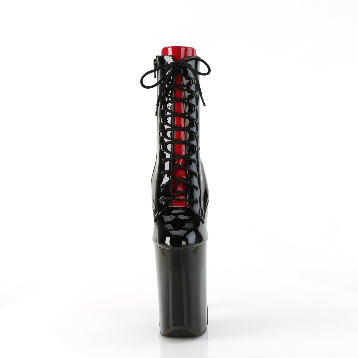 INFINITY-1020FH Black & Red Calf High Boots