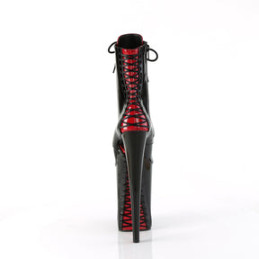 INFINITY-1020FH Black & Red Calf High Boots