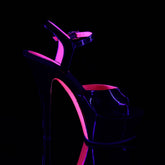 KISS-209TT Black & Pink Ankle Peep Toe High Heel