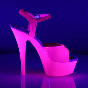 KISS-209UV Pink Ankle Peep Toe High Heel