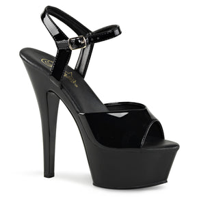 KISS-209VL Black Patent Platform Sandals