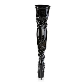 KISS-3000 Black Patent Thigh High Boots
