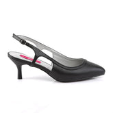 KITTEN-02 Black Ankle Court Heel