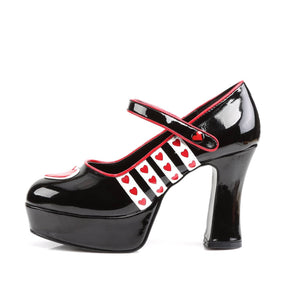 QUEEN-55 Black & Red Pumps High Heel