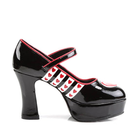 QUEEN-55 Black & Red Pumps High Heel