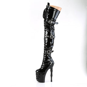 RAPTURE-3028 Black Thigh High Boots