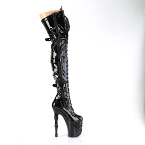 RAPTURE-3028 Black Thigh High Boots