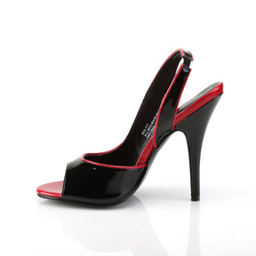 SEDUCE-117 Black & Red Ankle Peep Toe High Heel