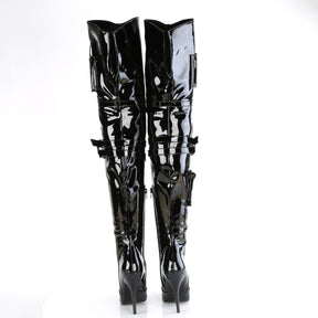SEDUCE-3019 Black Thigh High Boots