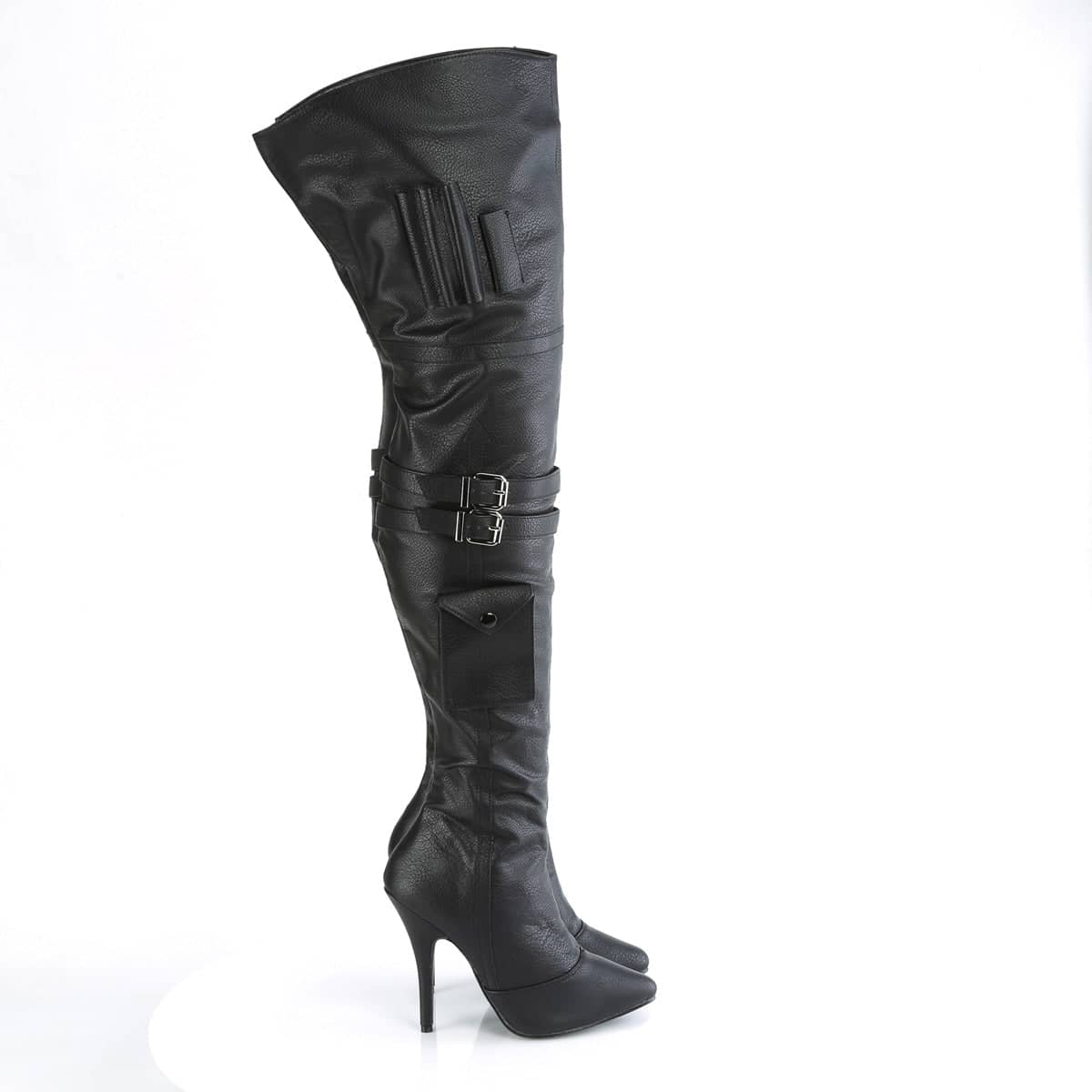 SEDUCE-3019 Black Thigh High Boots