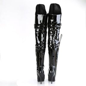 SEDUCE-3080 Black Thigh High Boots