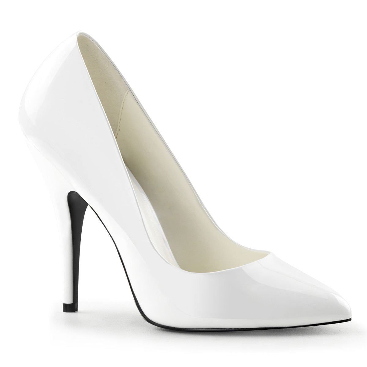 SEDUCE-420 White Patent High Heels