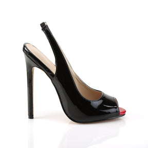 SEXY-08 Black Slingback Stiletto Heels